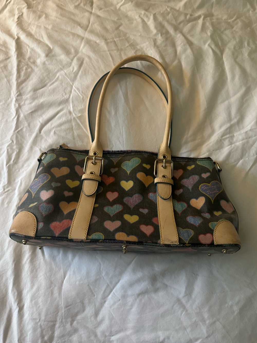 Vintage Dooney & Bourke Y2K Crayola Hearts Shoulder Bag